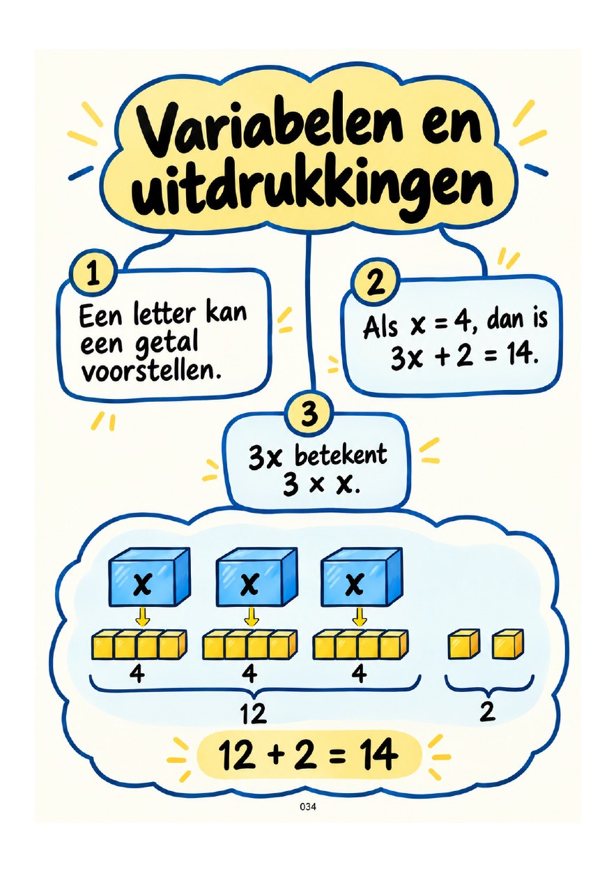 Eerste pagina van module 5: Algebra en vergelijkingen