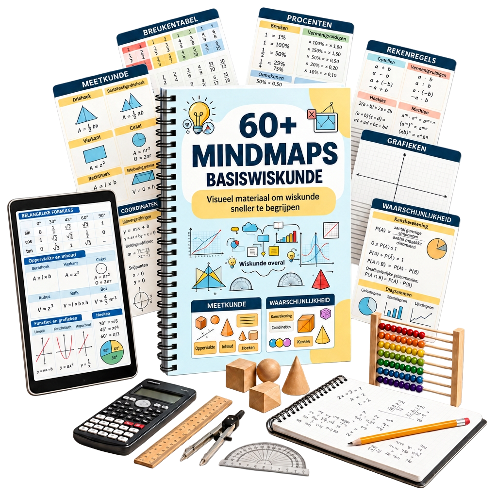 60+ mindmaps basiswiskunde